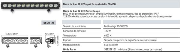 Hella Value Fit Barra Design Series 12 LED / 21" - Combo Beam - Imagen 2