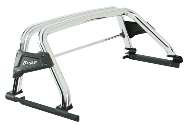 Barra sobre riel "Eco" Bepo Mazda New BT-50 D/C - Cromo 2021-2025