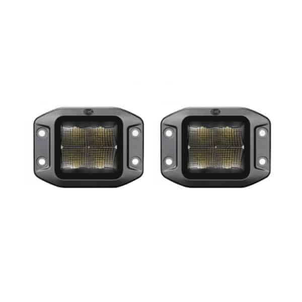 Kit Hella BLACK MAGIC Cubo 3.2" LED (par) - Flood Beam Embutido