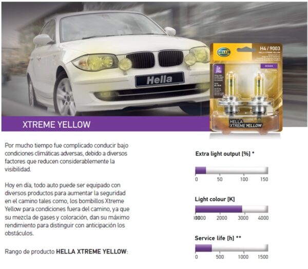 Ampolletas HELLA XTreme Yelow