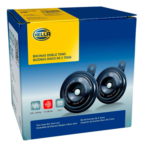 Bocinas Hella  Disco 92mm 2 Tonos 12v. 350-435Hz. - Imagen 2