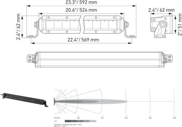 Hella BLACK MAGIC "TOUGH" BARRA 50" - Slim Lightbar - Imagen 3