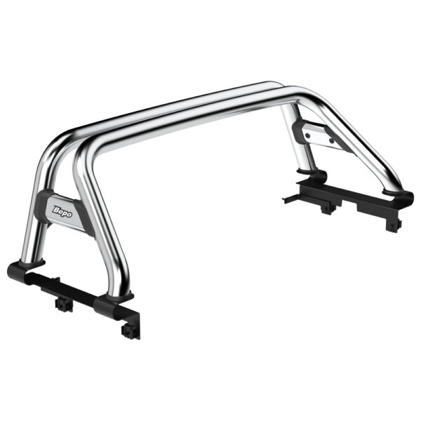 Barra sobre riel "Elegance" Bepo Ford New Ranger XL/XLS/XLT/Raptor D/C - Cromo  2023-2025 - Imagen 2
