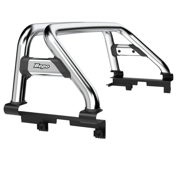 Barra sobre riel "Elegance" Bepo Ford New Ranger XL/XLS/XLT/Raptor D/C - Cromo  2023-2025