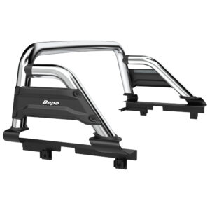 Barra sobre riel "B5" Bepo Ford New Ranger XL/XLS/XLT/Raptor D/C - Cromo  2023-2025