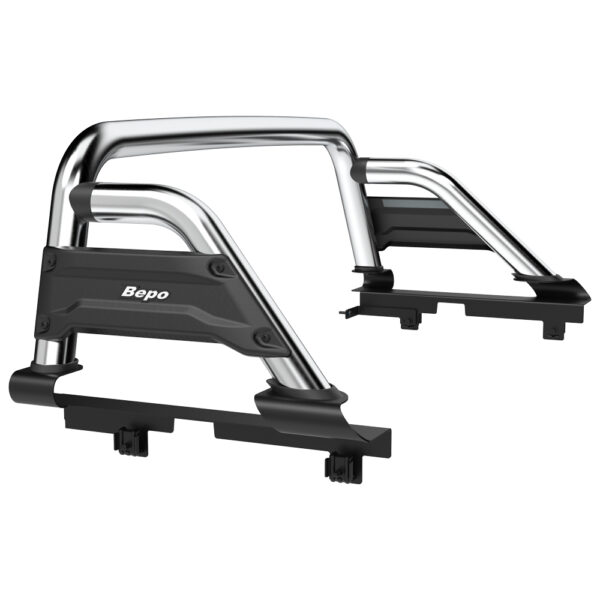 Barra sobre riel "B5" Bepo Ford New Ranger XL/XLS/XLT/Raptor D/C - Cromo  2023-2025