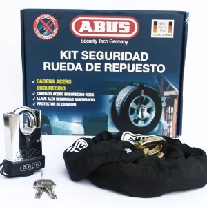 Cadenas de Acero 10KS 60cms. + Candado de Acero Rock 28mm - llave punto